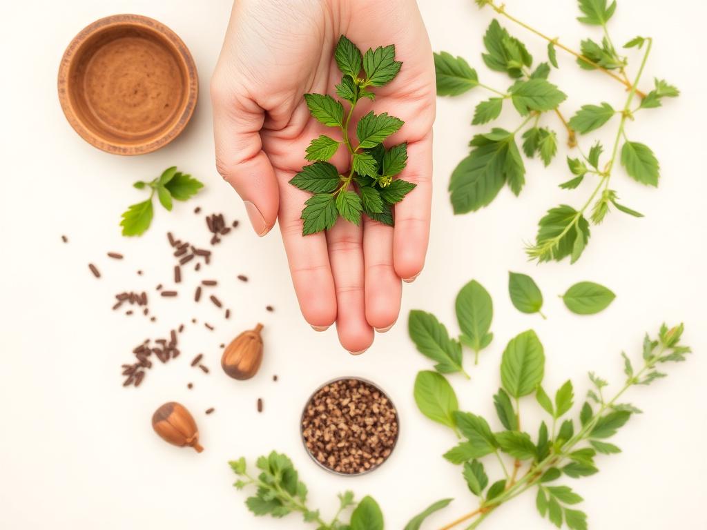 Ingredientes naturales y hierbas frescas usadas en Lymphoria