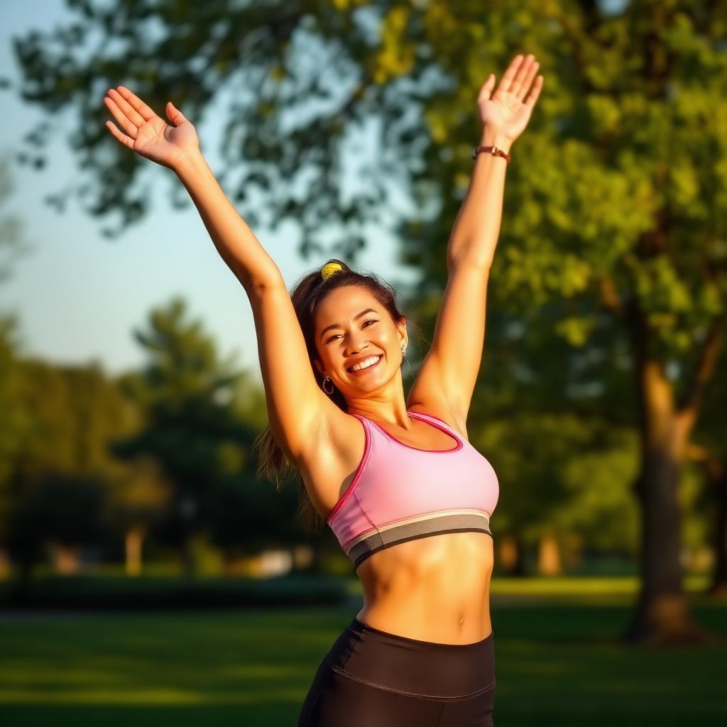 Mujer con sensación de ligereza tras usar Lymphoria